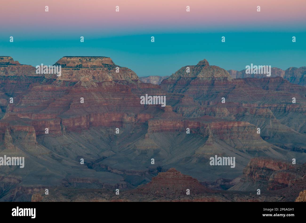 A picture of the landscape of the Grand Canyon National Park as seen