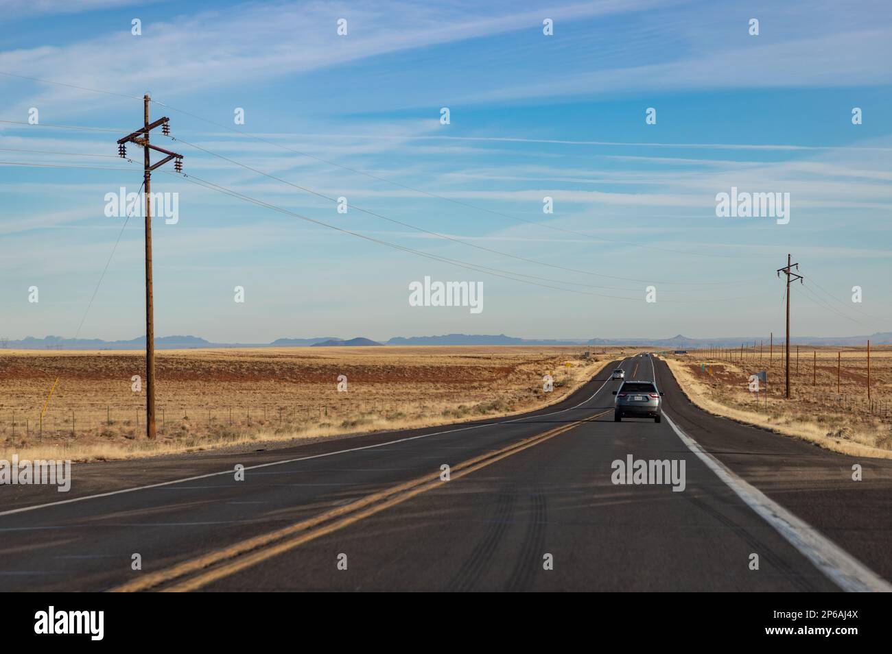 A picture of the U.S. Route 89 in Arizona. Stock Photo