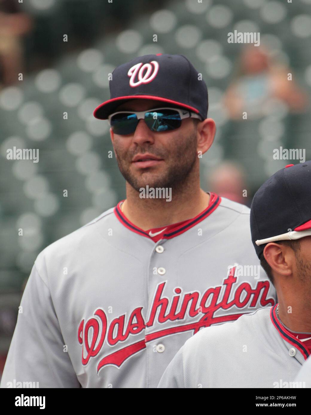 Washington Nationals third baseman Ryan Zimmerman (11) prepares for the