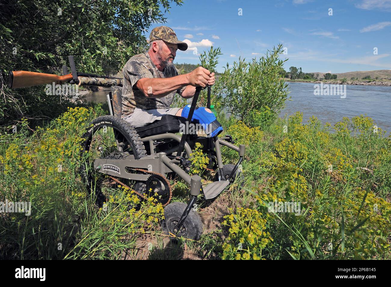In this undated photo James Daniels demonstrates his offroad