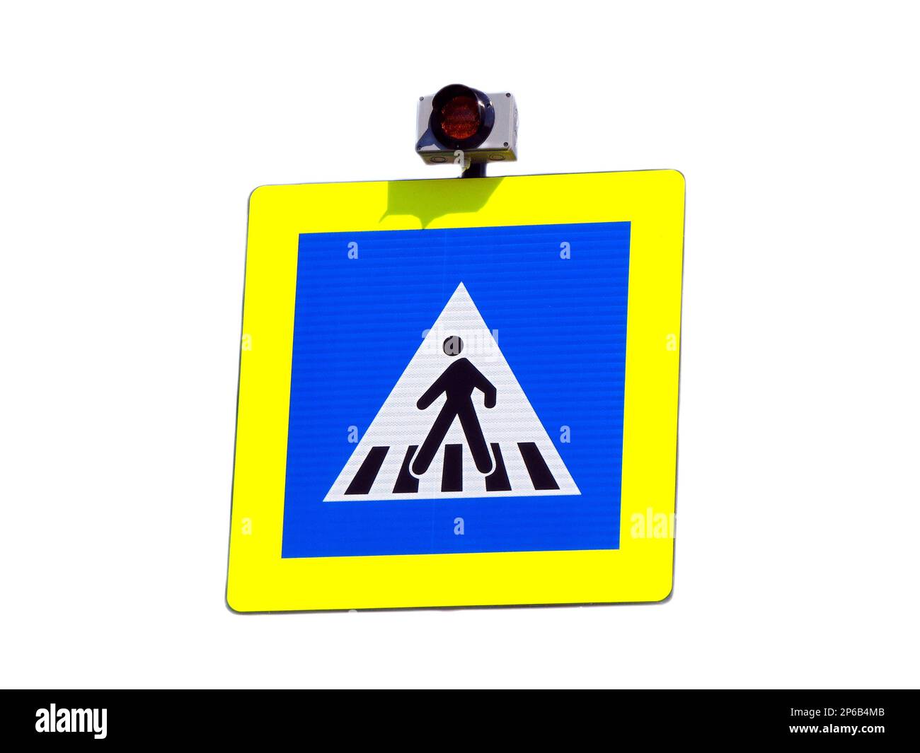 pedestrian crossing with light signal circulation sign Stock Photo Alamy