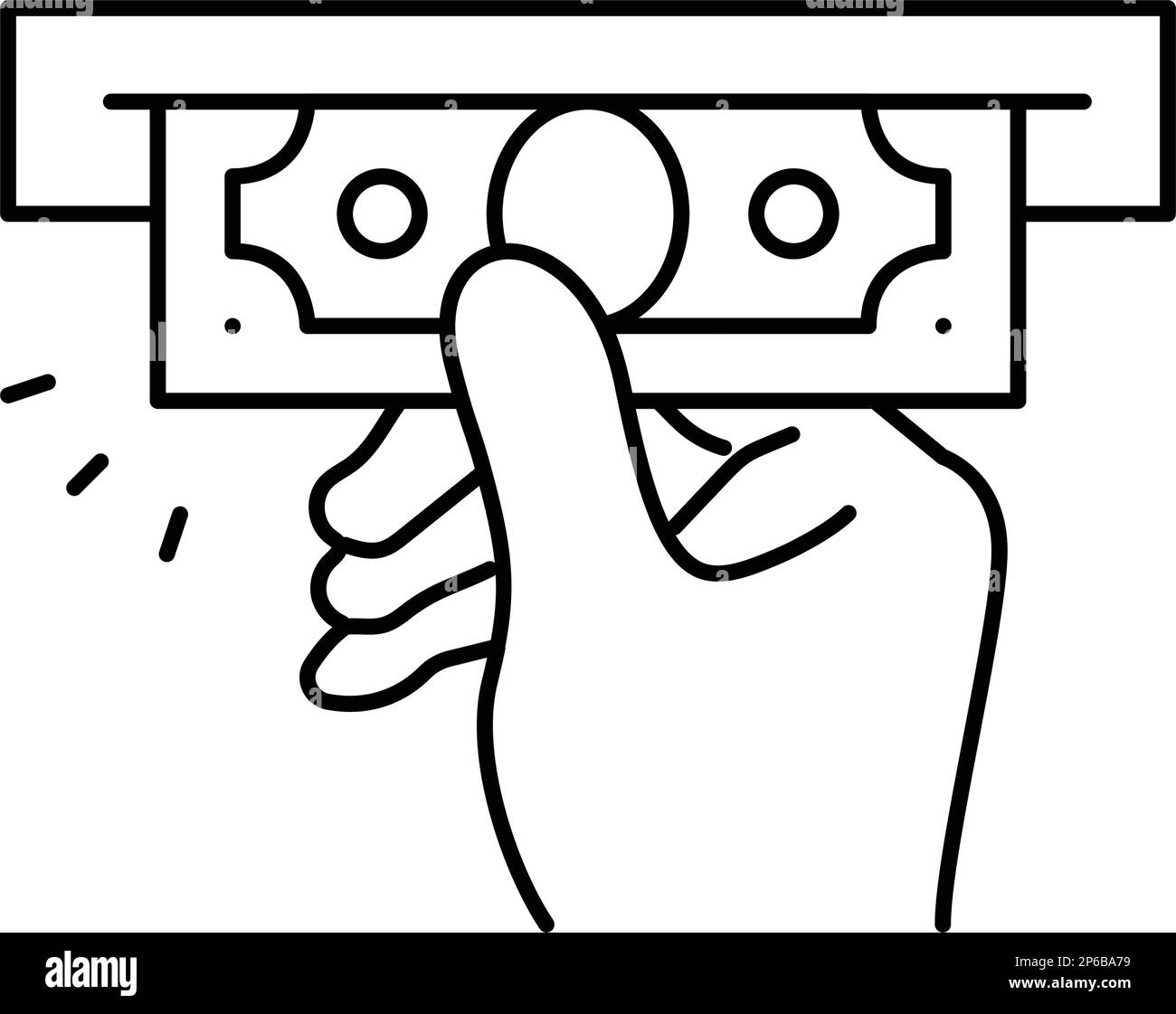 withdraw line icon vector illustration Stock Vector Image & Art - Alamy