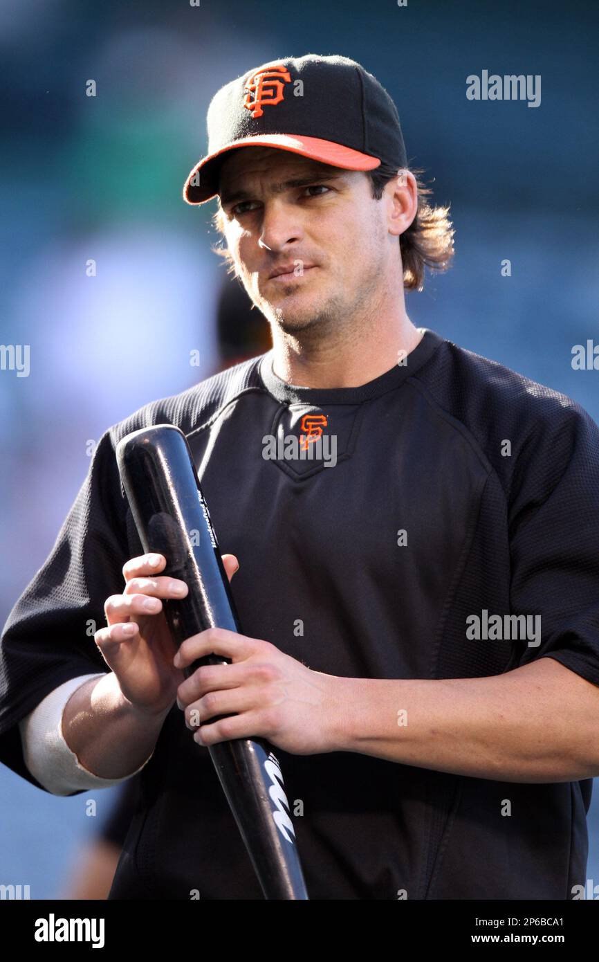 Ryan Theriot #5 of the San Francisco Giants before a game against the ...