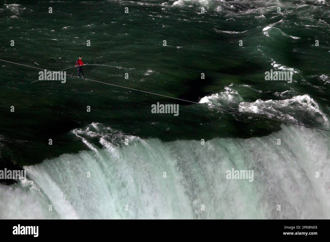 Nik Wallenda Walks Over Niagara Falls On A Tightrope In Niagara Falls Ontario On Friday June