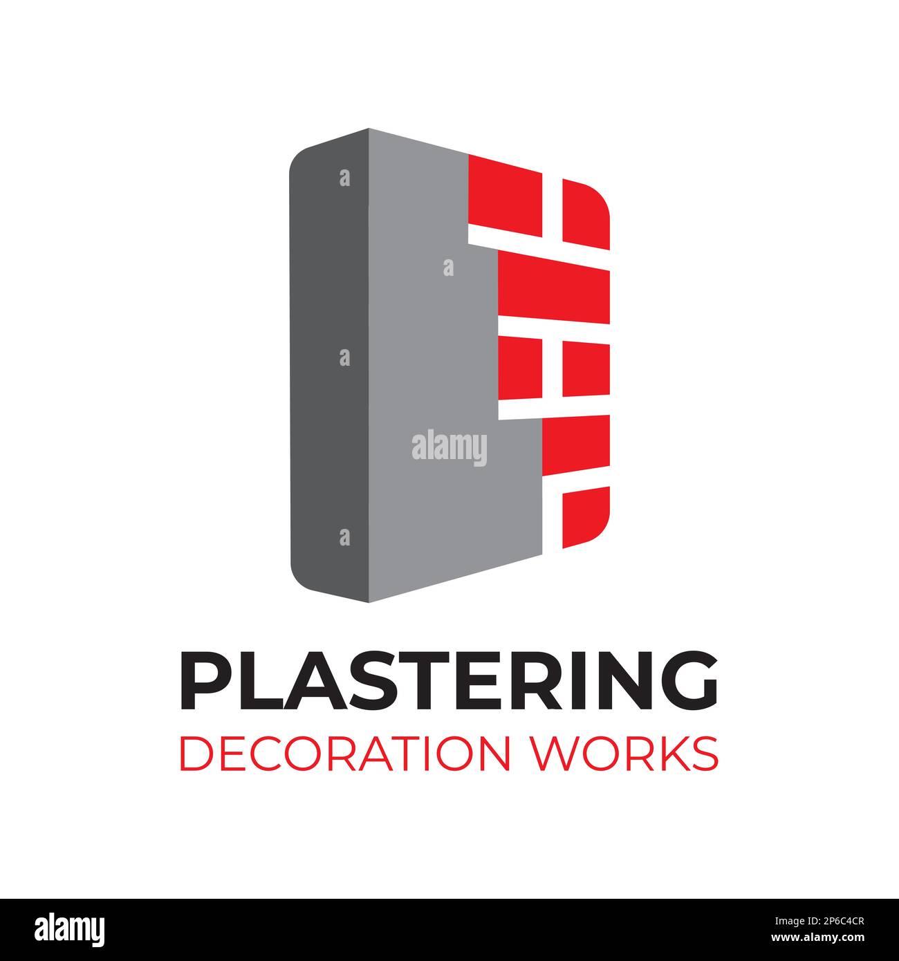 Vector logo of finishing company on plaster Stock Vector Image & Art