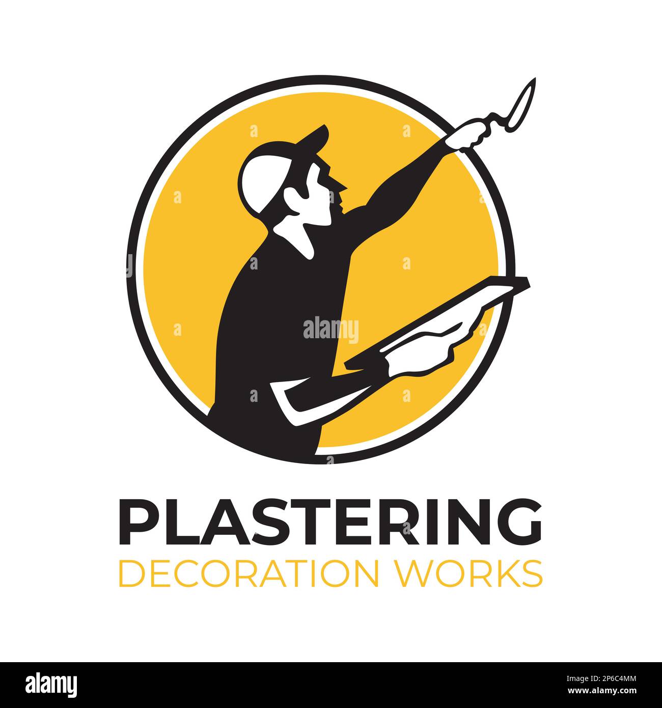 Vector logo of finishing company on plaster Stock Vector Image & Art