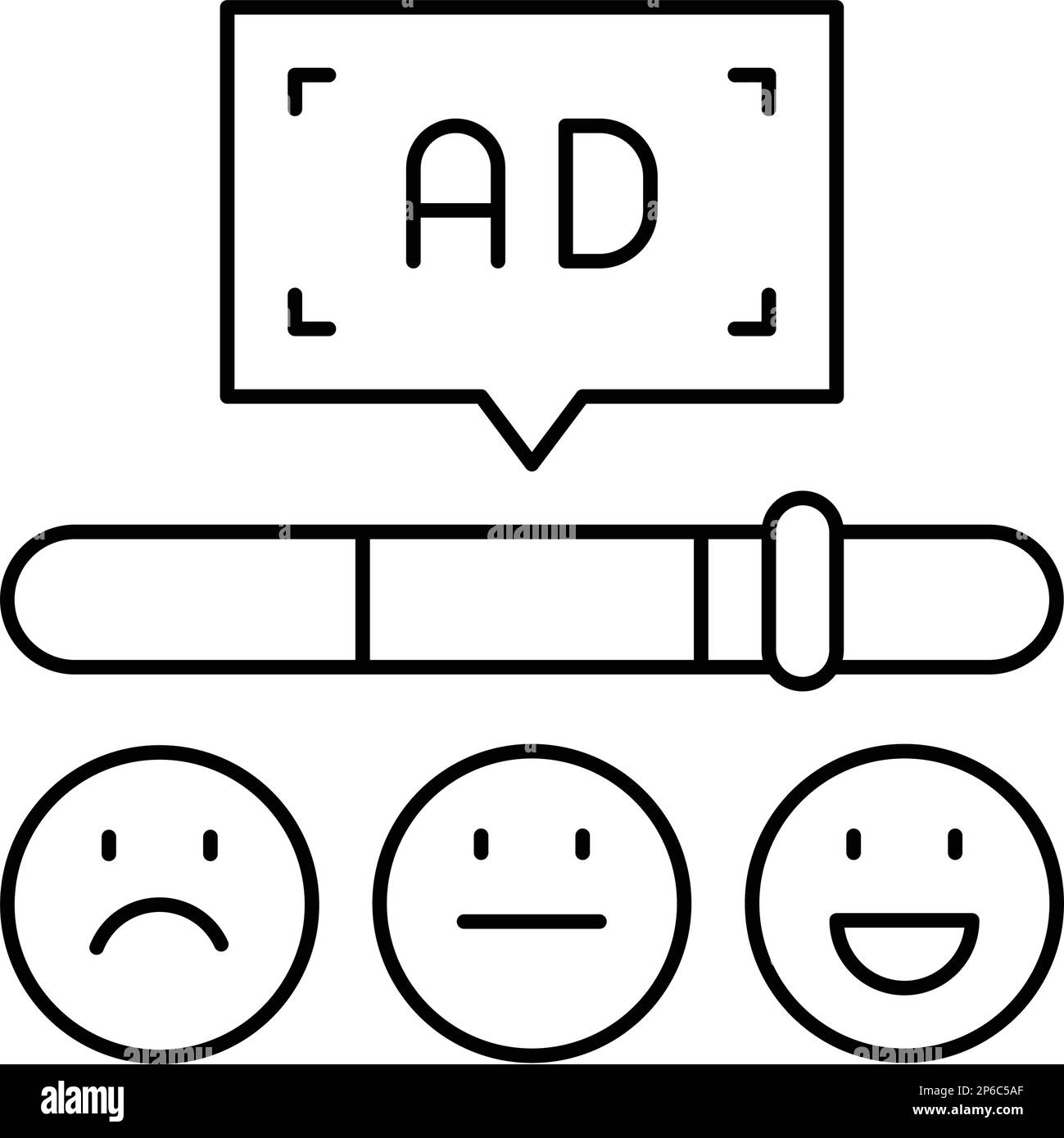 review advertising line icon vector illustration Stock Vector Image ...