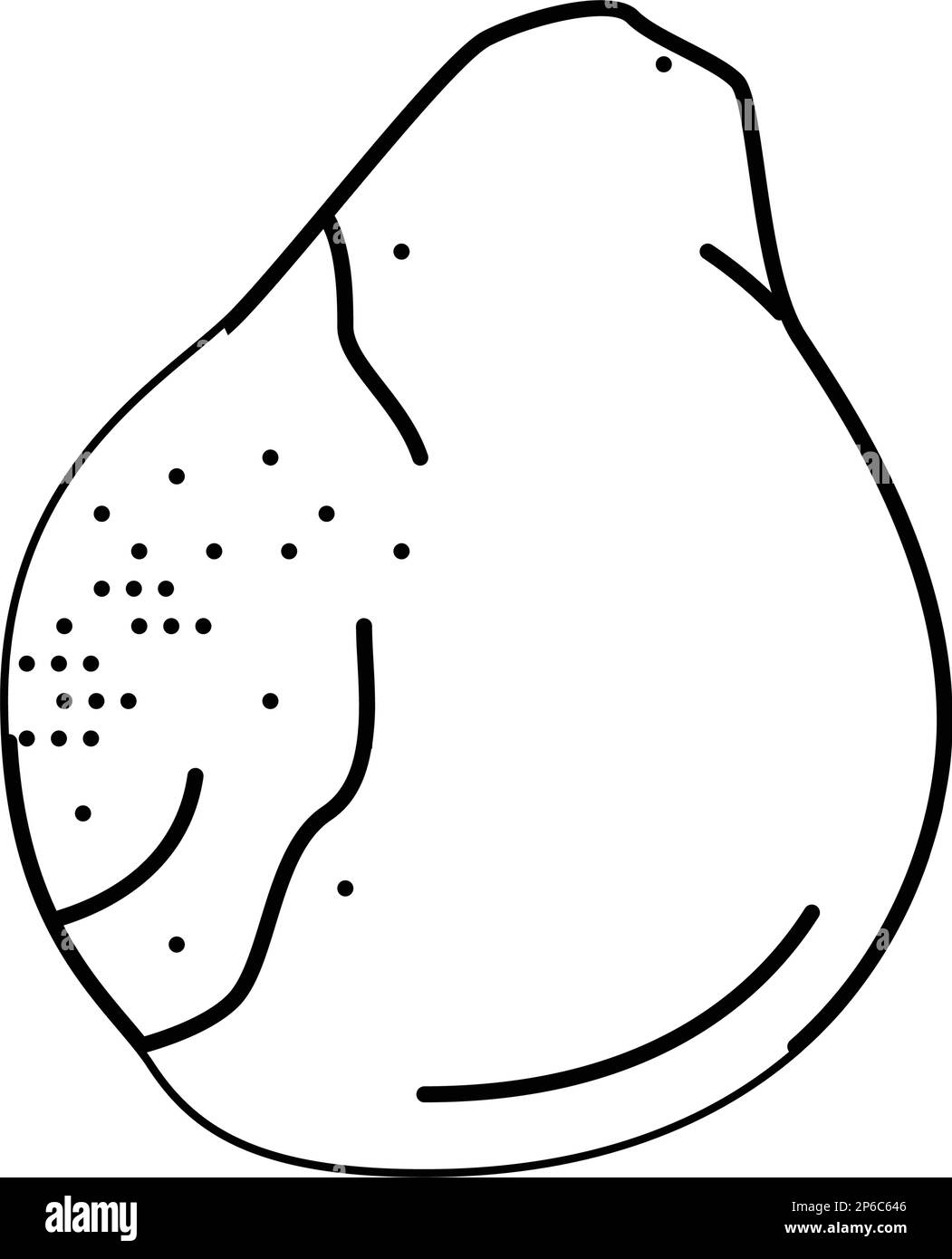 pear rotten food line icon vector illustration Stock Vector