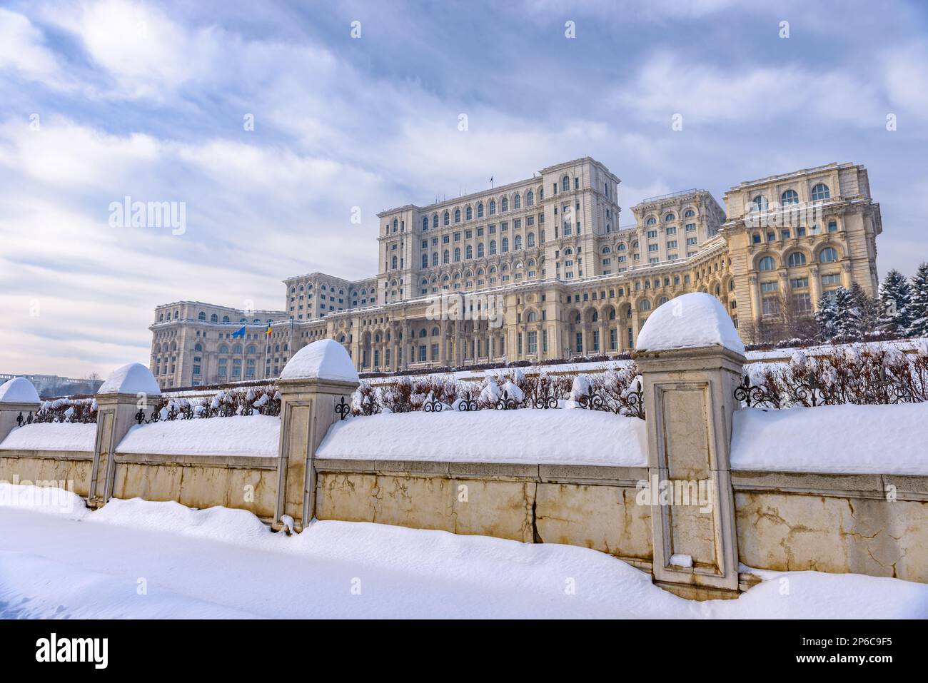 Large building of the Palace of the Parliament also known as People's