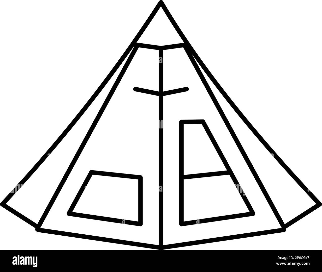 vacation tent line icon vector illustration Stock Vector Image & Art ...