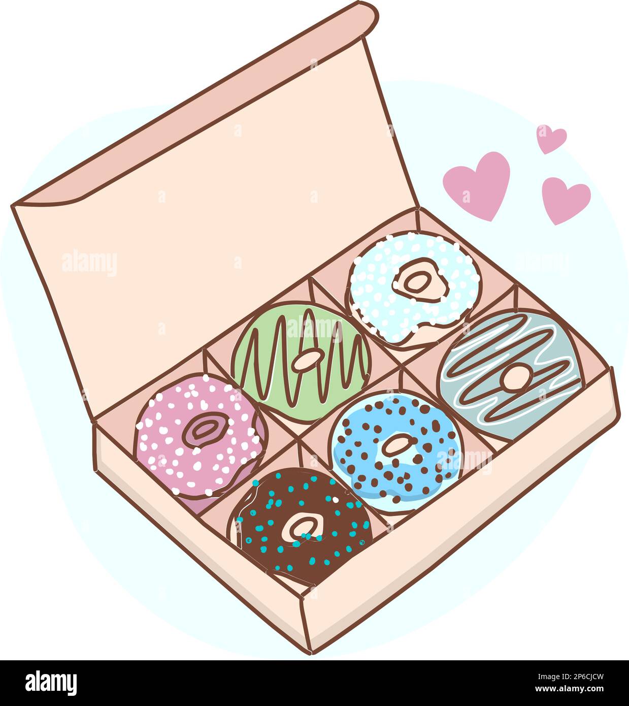 NATIONAL DONUT DAY.glazed sweet donut. Draw funny american kawaii