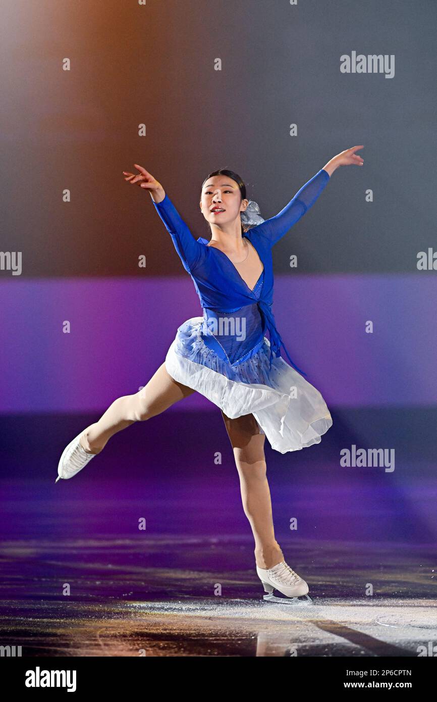 Xiangyi AN (CHN), during the Exhibition Gala, at the ISU World Junior