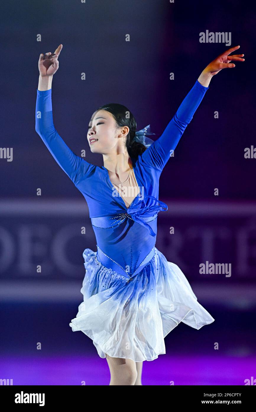 Xiangyi AN (CHN), during the Exhibition Gala, at the ISU World Junior