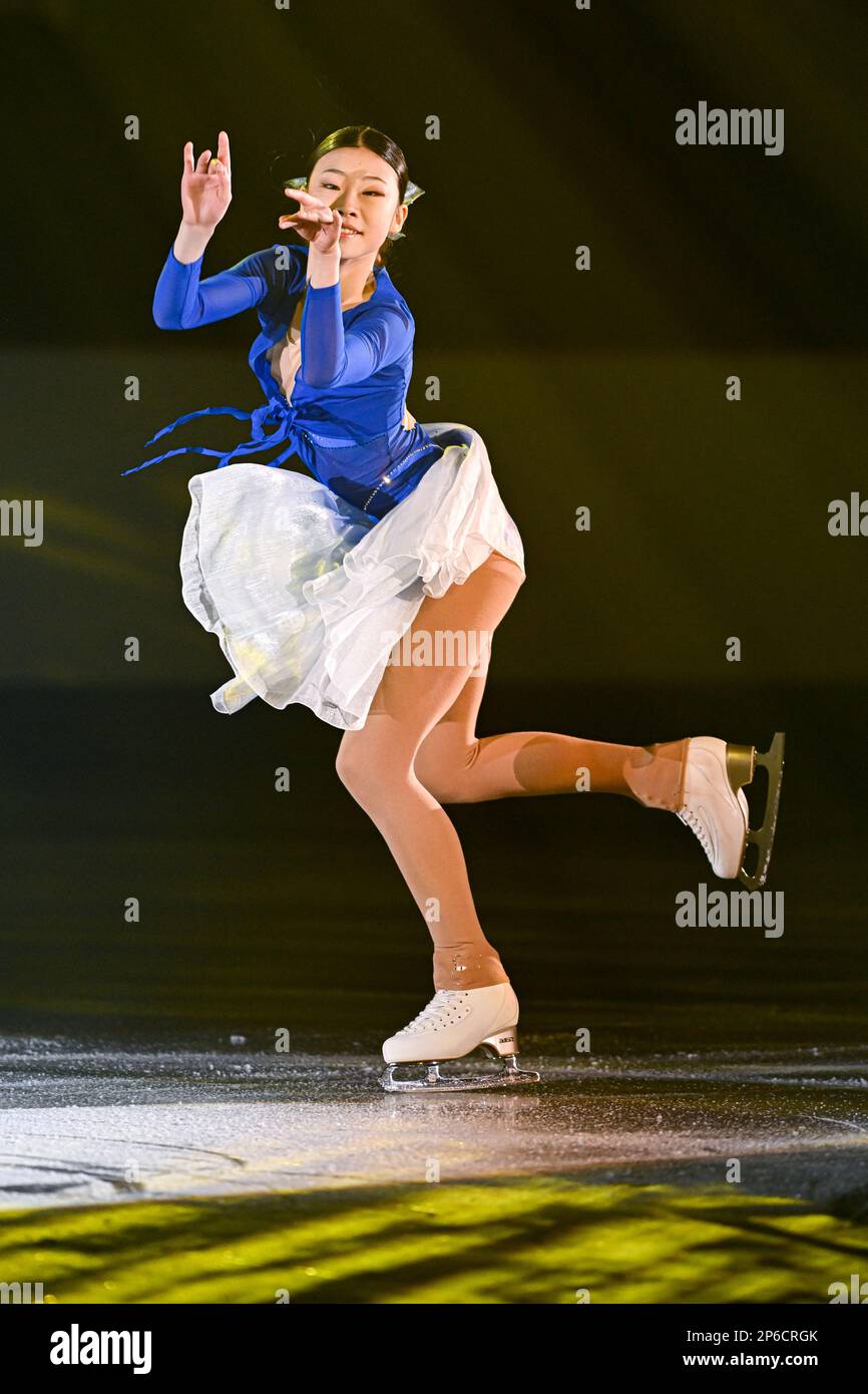 Xiangyi AN (CHN), during the Exhibition Gala, at the ISU World Junior Figure Skating