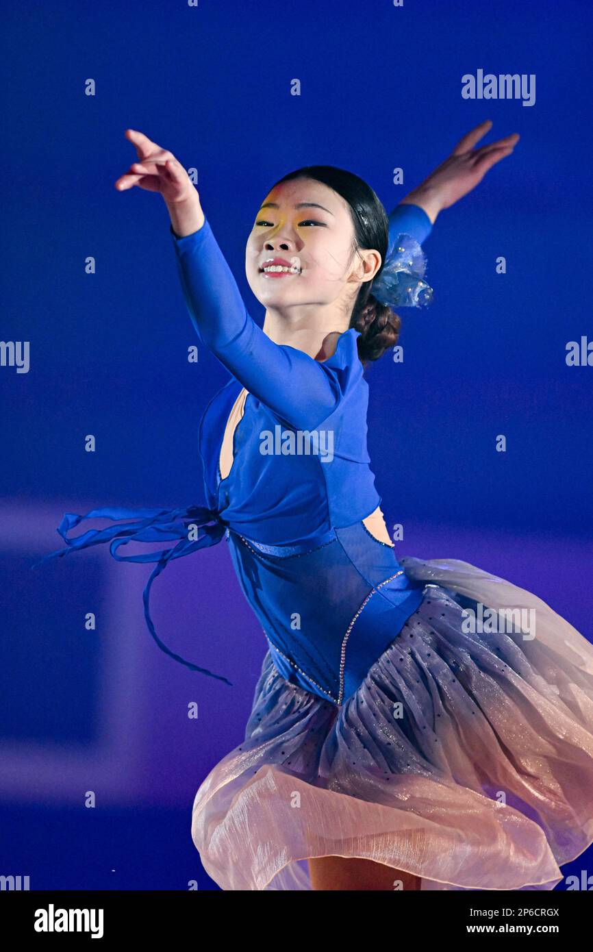 Xiangyi AN (CHN), during the Exhibition Gala, at the ISU World Junior