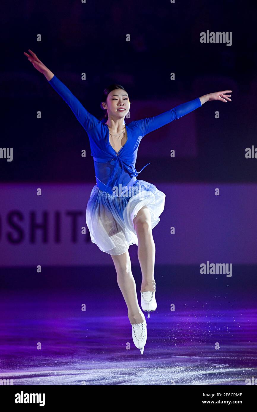 Xiangyi AN (CHN), during the Exhibition Gala, at the ISU World Junior Figure Skating Championships 2023,