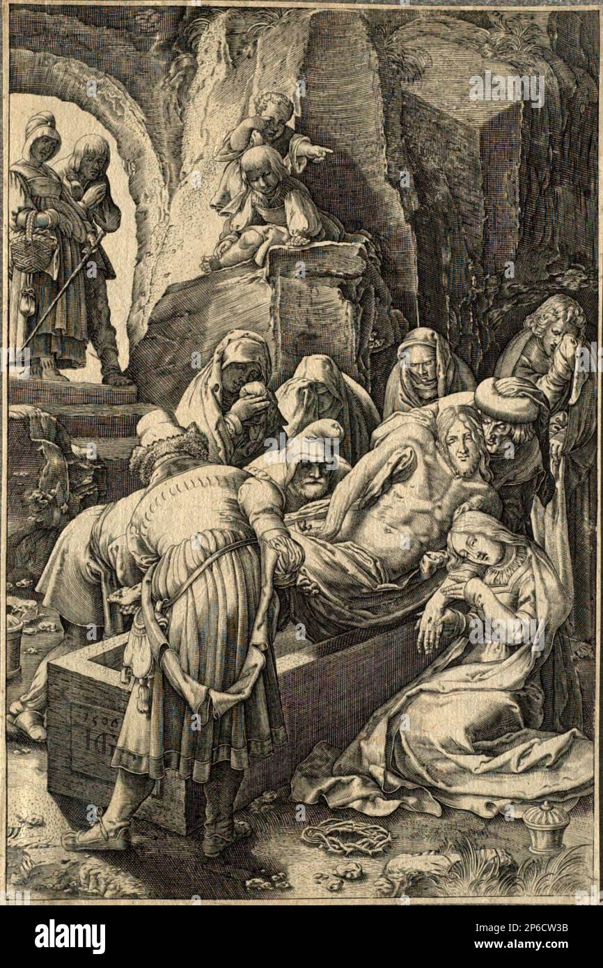 After Hendrick Goltzius, Ecce Homo, engraving on laid paper. Stock Photo
