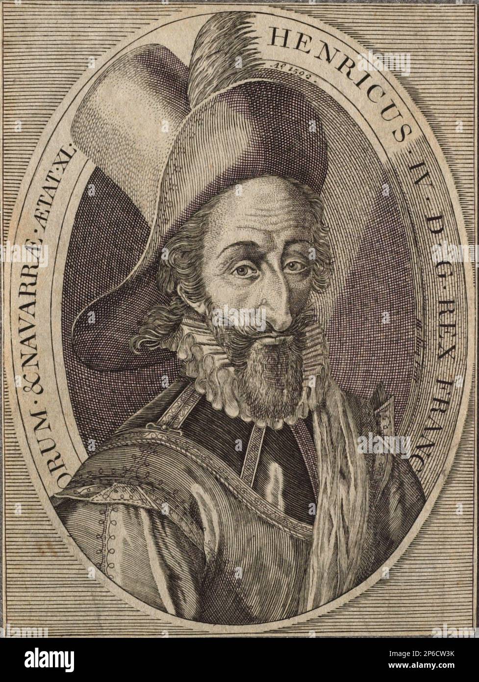 After Hendrick Goltzius, Henry IV, engraving. Stock Photo
