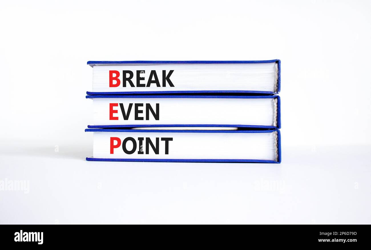 BEP break even point symbol. Concept words BEP break even point on