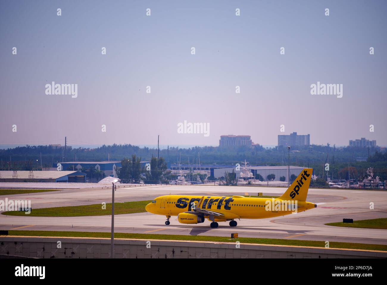 Fort Lauderdale, FL, USA February 26, 2023 Photo of Spirit jet