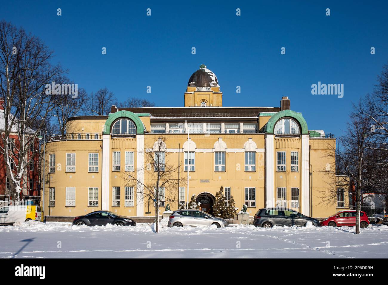 Jugend style Villa Ensi (1912), designed by Selim A. Lindqvist, former women's hospital, now a retirement home in Eira district of Helsinki, Finland Stock Photo