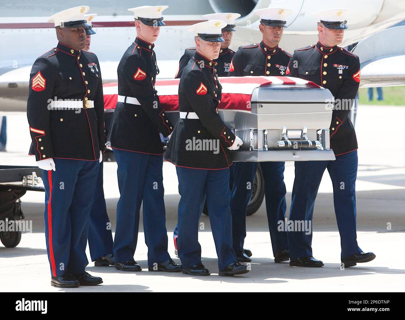 The body of Marine Corps Sgt. Wade D. Wilson, 22, of Normangee, Texas