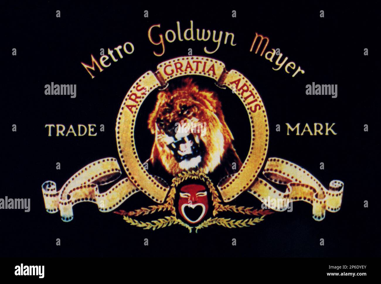 The trade mark logo by METRO GOLDWYN MAYER ( MGM ) Hollywood Studio founded in 1924 - LEO THE LION - MOVIE - CINEMA - LEONE - ruggito - roar  - ----  Archivio GBB Stock Photo