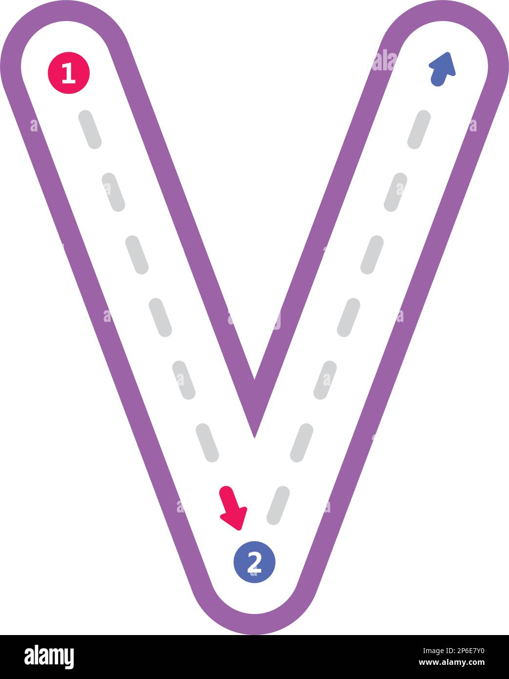 Tracing Alphabet Letter V Uppercase Prewriting Dotted Line Element For Kindergarten And