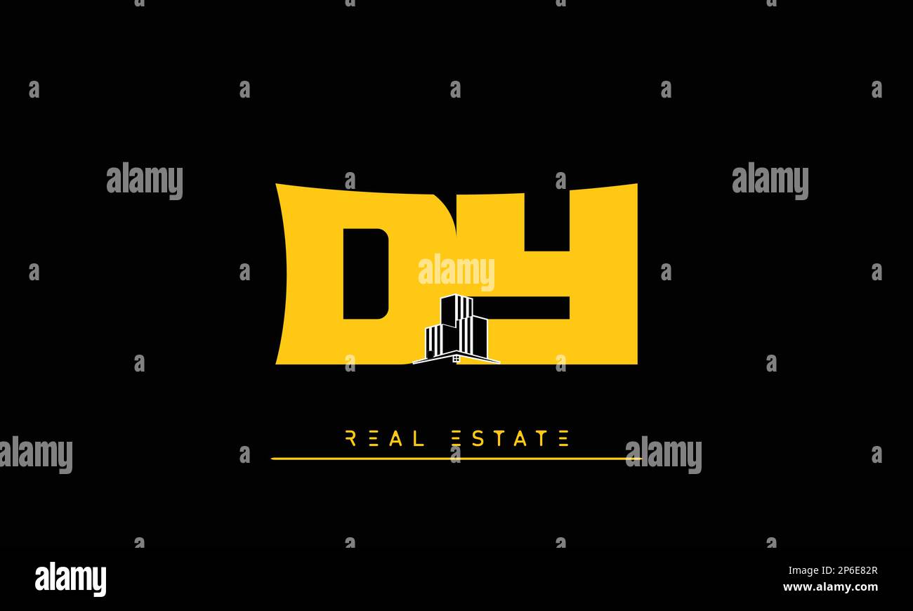 Real Estate letters Initials Monogram logo DY , YD Stock Vector
