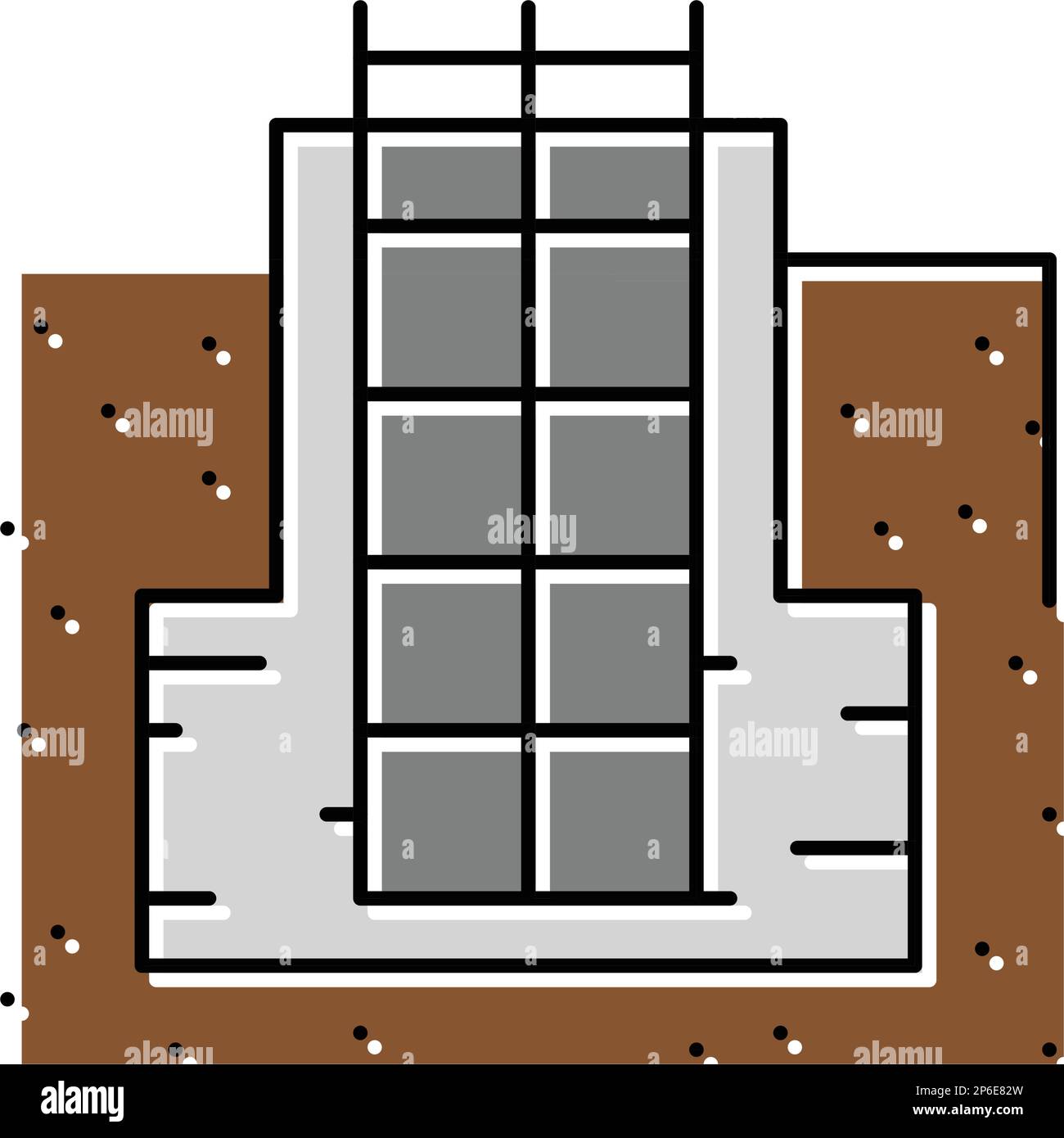 foundation building structure color icon vector illustration Stock ...