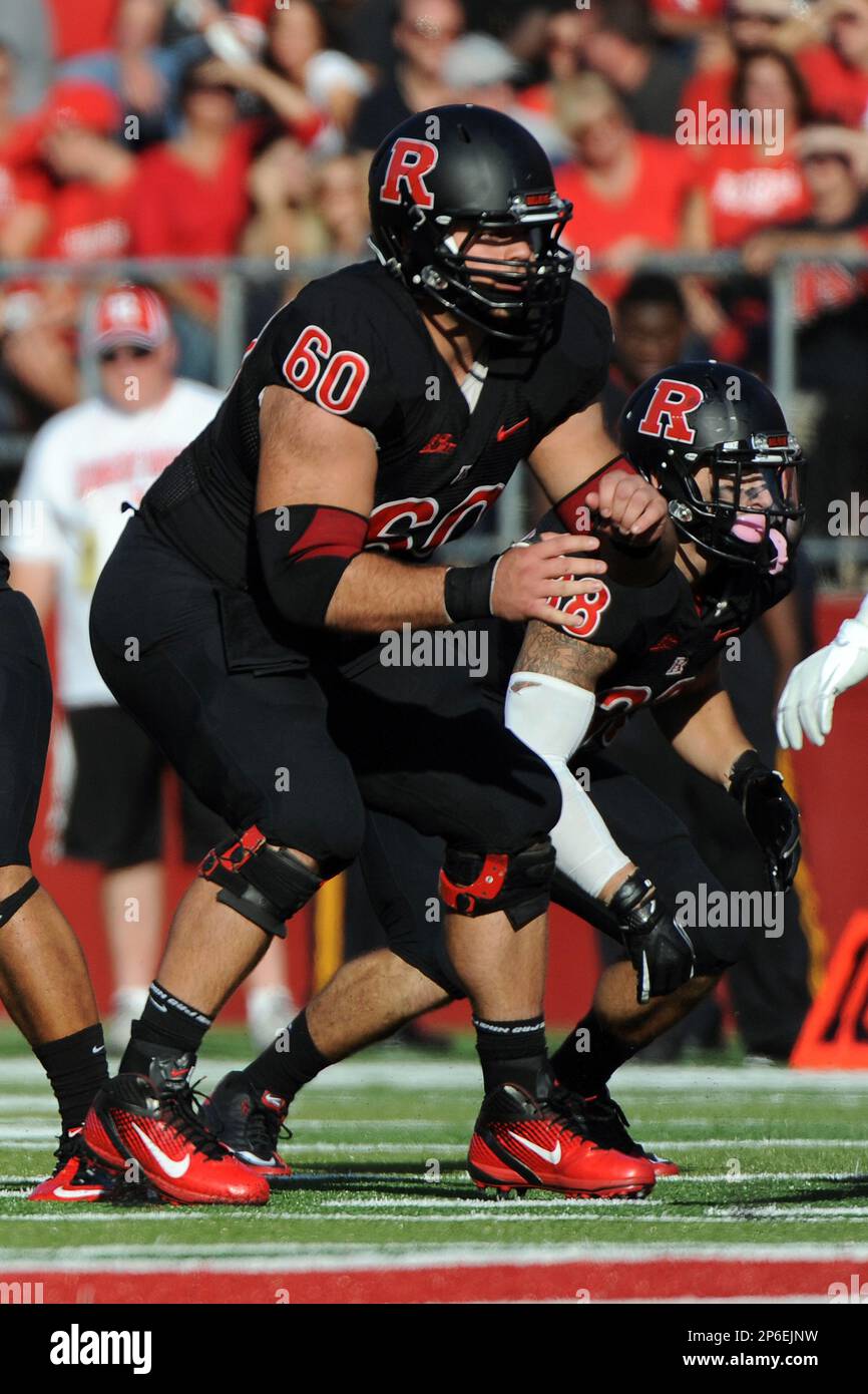 Rutgers University Scarlet Knights center Caleb Ruch (60) during game ...
