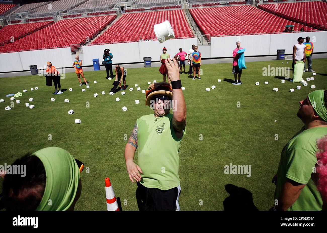During the Hospitality Olympics Brian Boscoe, of Tampa, from team