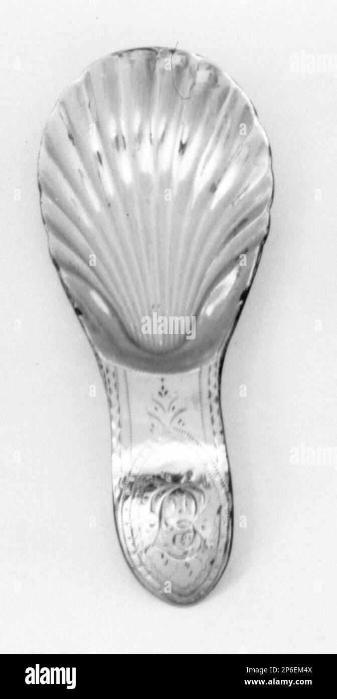 Edmund Gouldsmith, Caddy Spoon, 1795/96, silver. Stock Photo