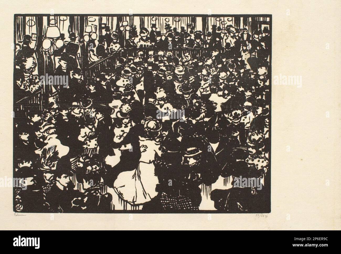 JeanEmile Laboureur, Le Bal Bullier, 1898, woodcut on laid paper Stock