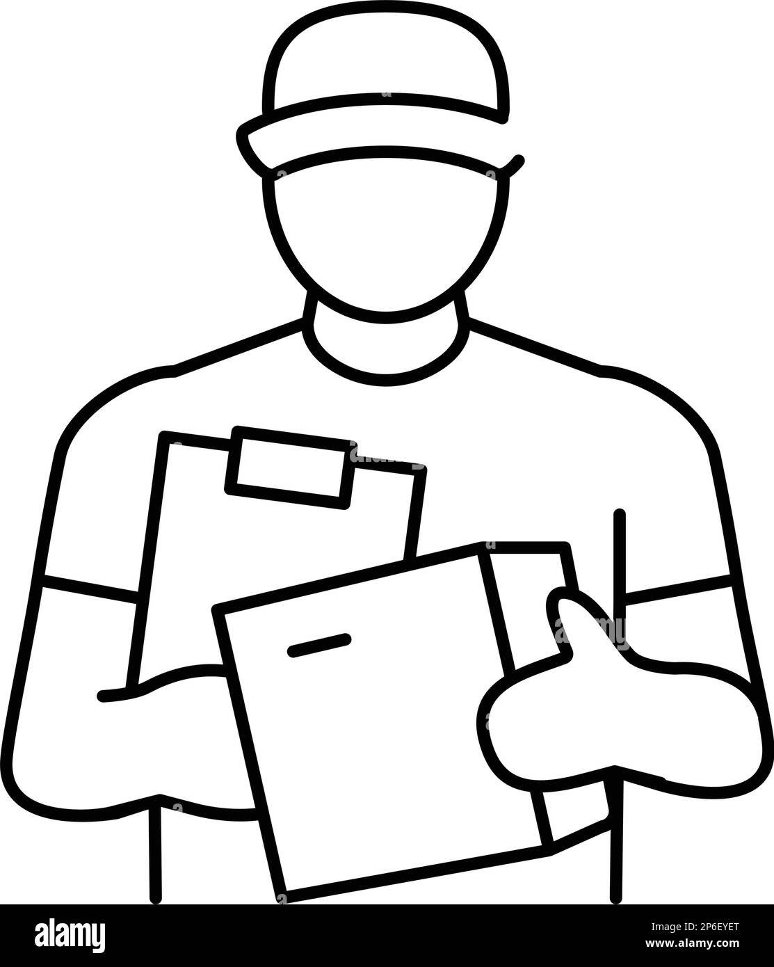 service courier line icon vector illustration Stock Vector Image & Art ...