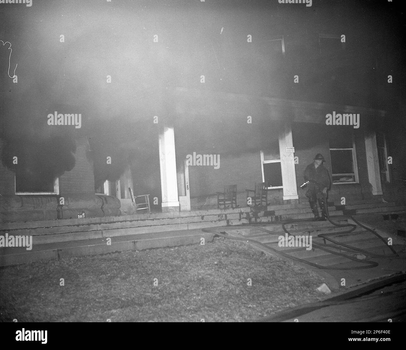 On Nov. 26, 1952, a ward building at Huntington State Hospital in