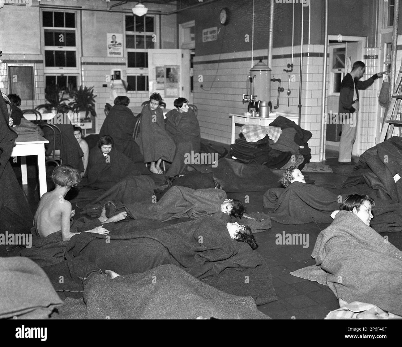 On Nov. 26, 1952, a ward building at Huntington State Hospital in