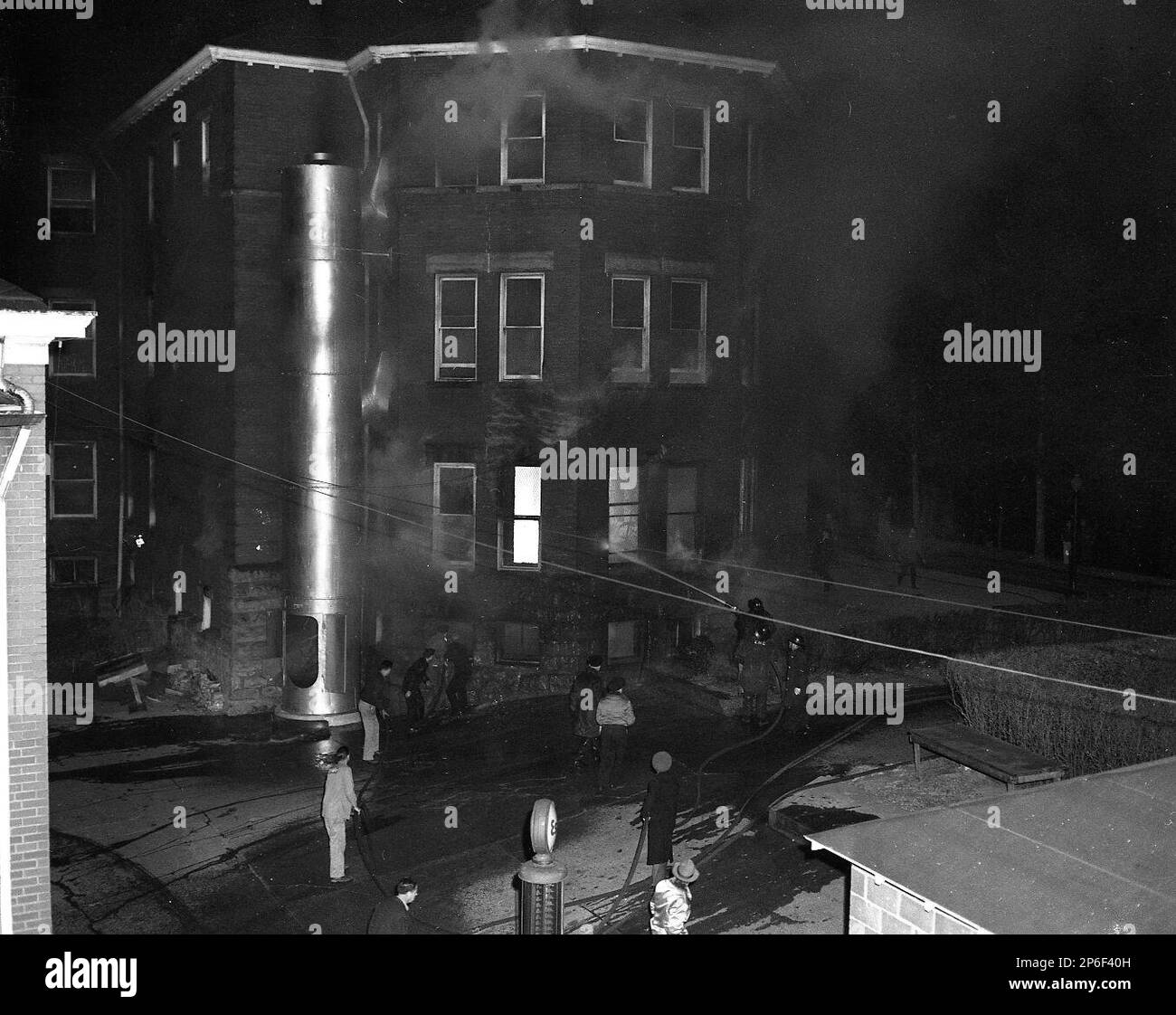 On Nov. 26, 1952, a ward building at Huntington State Hospital in
