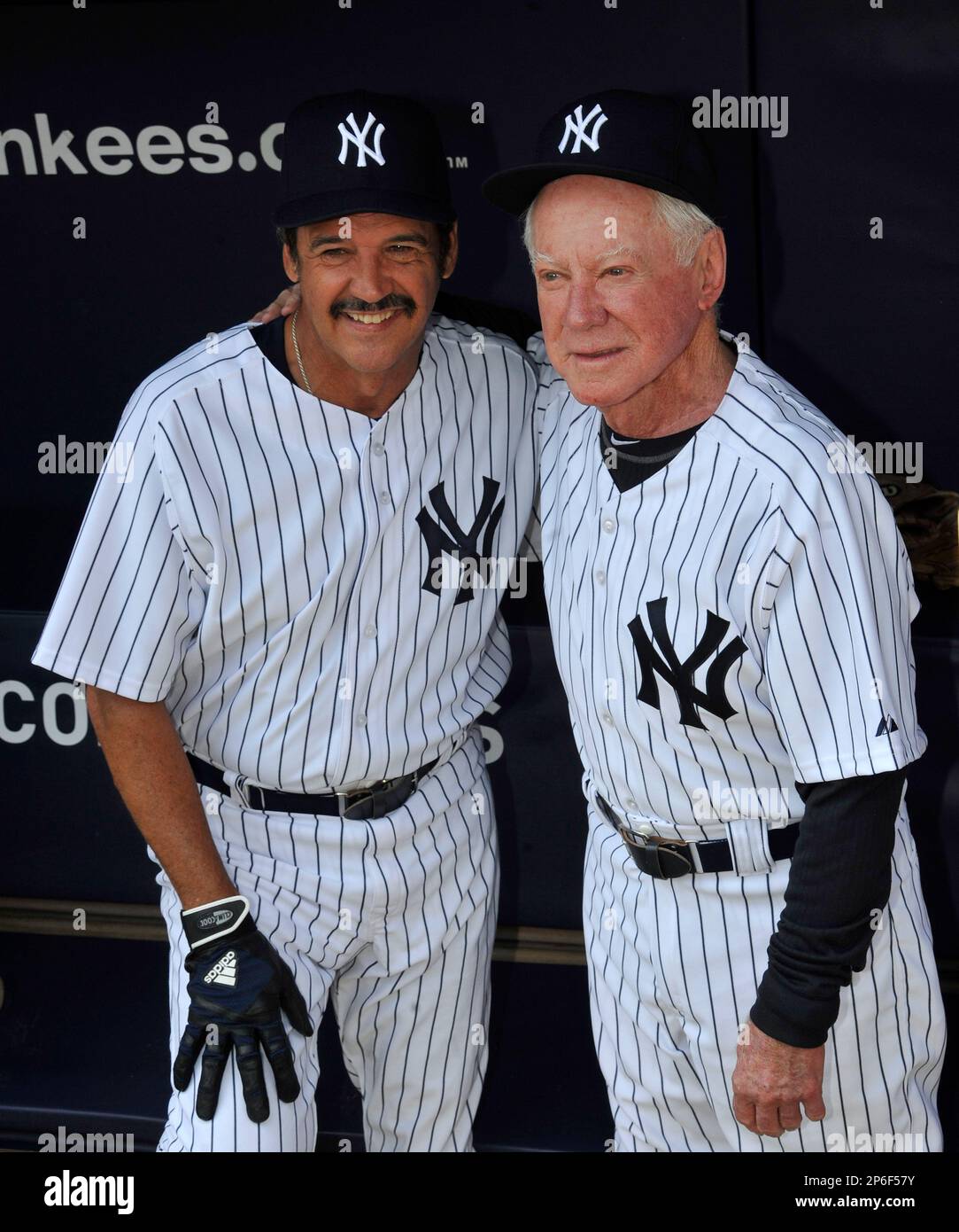 Former New York Yankees stars pitchers Whitey Ford and Ron Guidry
