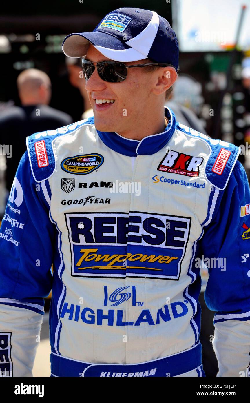 Parker Kligerman during qualifying for the SFP 250 Truck race at Kansas Speedway on Saturday