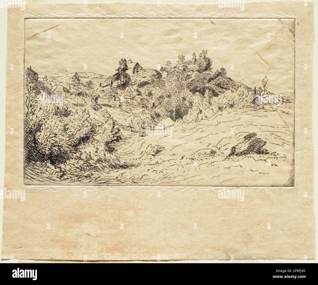 Early american farm etching hi-res stock photography and images - Alamy