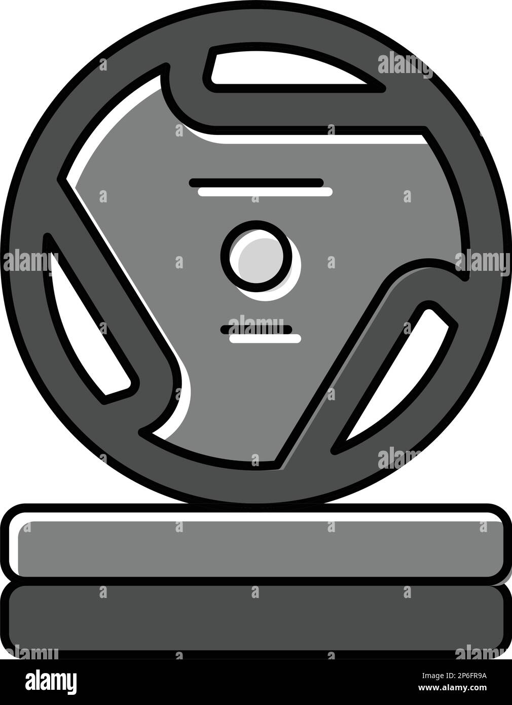 weight plates fitness sport color icon vector illustration Stock Vector ...