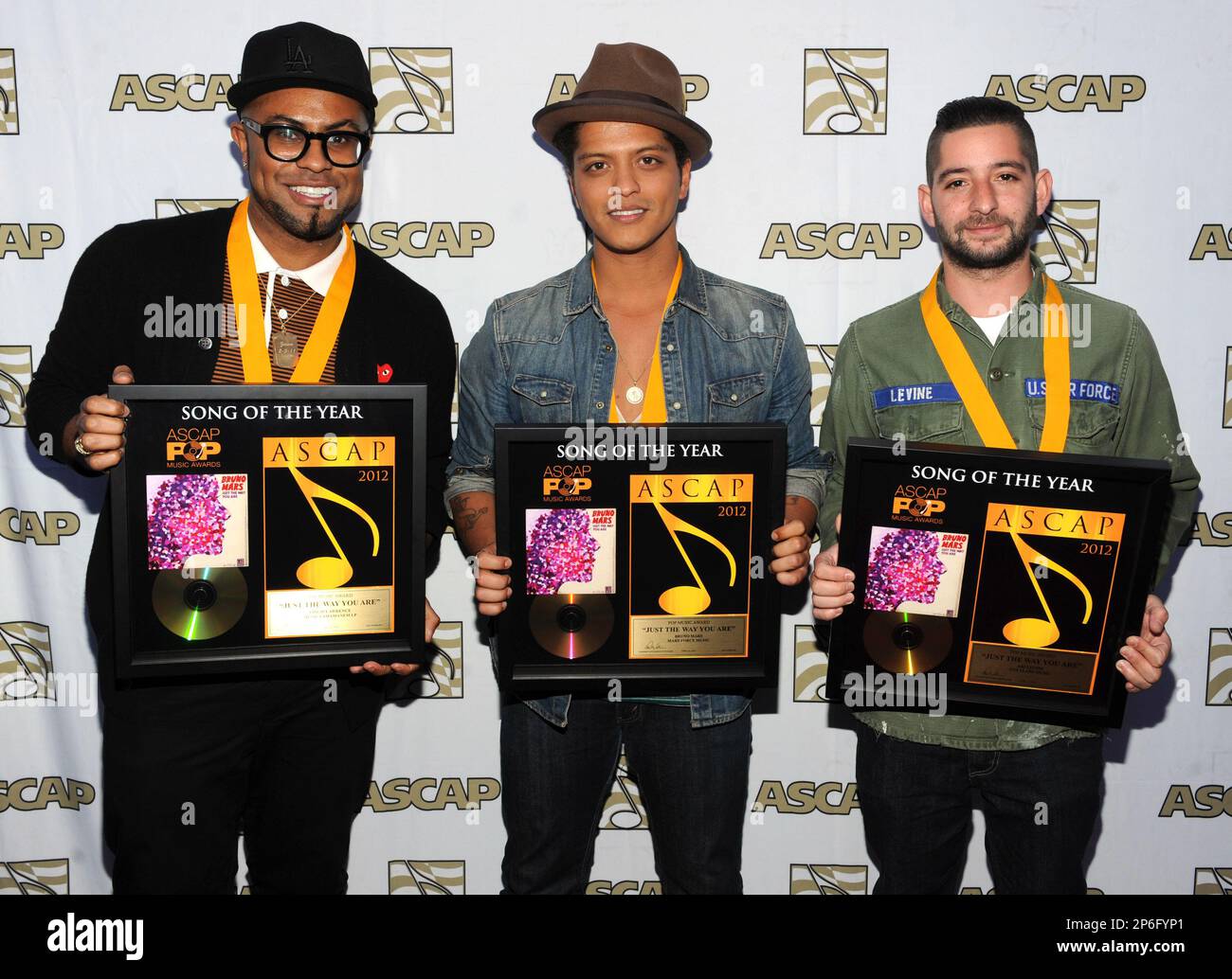 HOLLYWOOD, CA - APRIL 18: (L-R) Phil Lawrence, Bruno Mars and Ari ...
