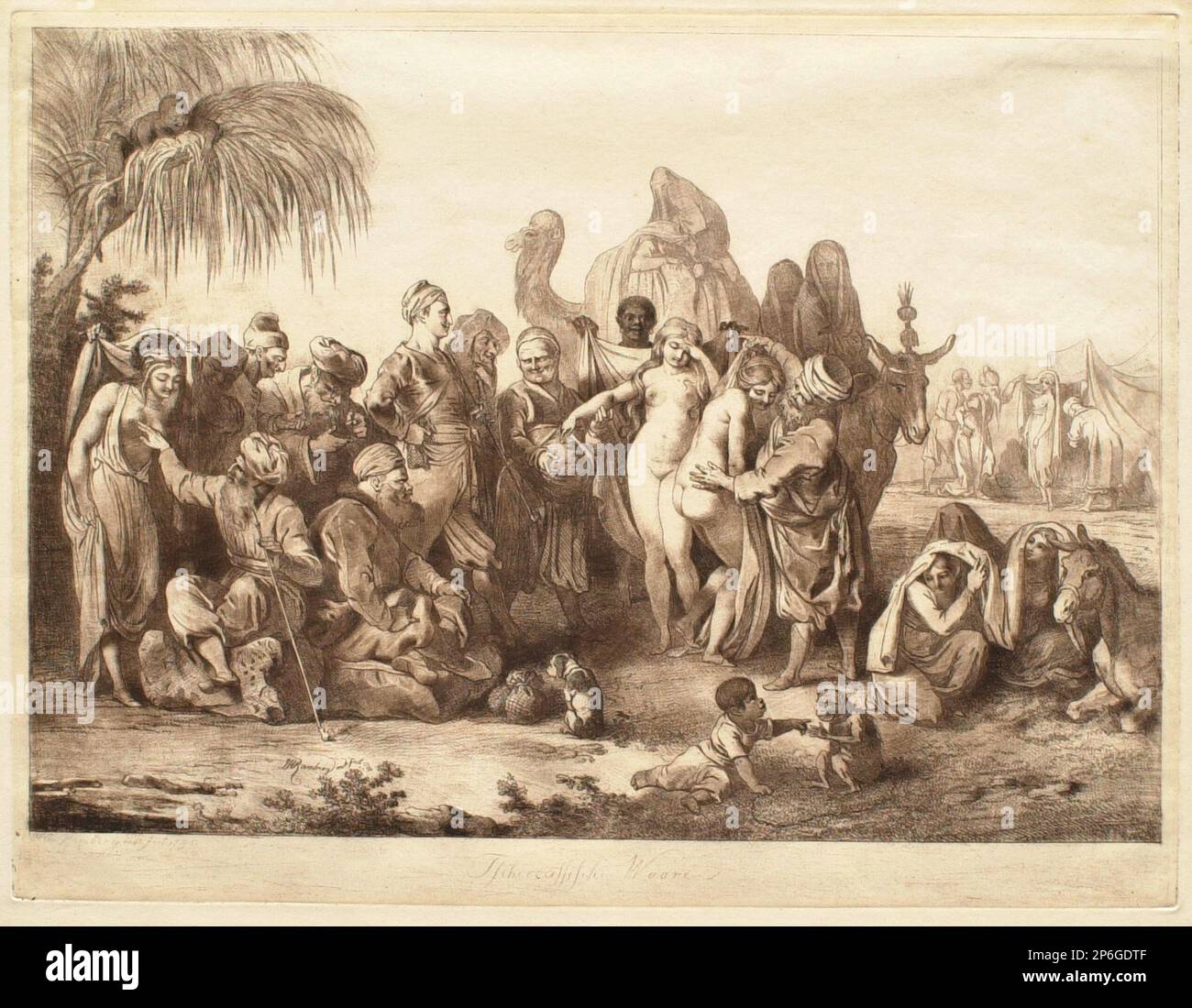 Johann Heinrich Ramberg, Circassian Wares, 1798, crayon manner