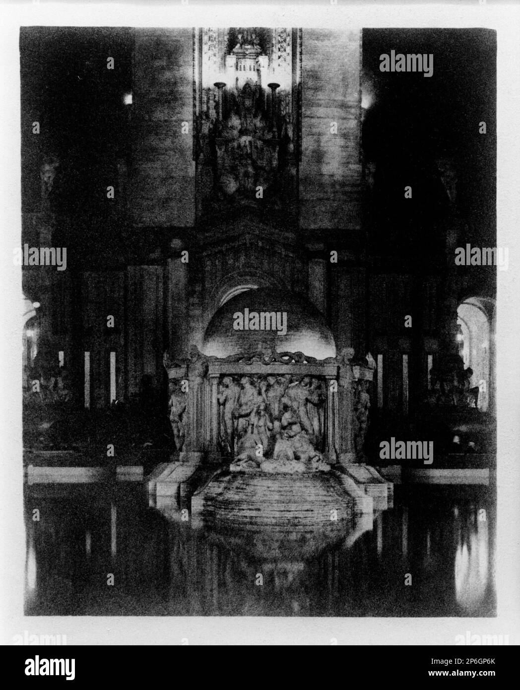 Emil O. Jellink, Fountain of Earth, Court of Ages (a.k.a. Court of Abundance), Panama-Pacific Exposition, San Francisco, c. 1915, bromoil transfer print. Stock Photo