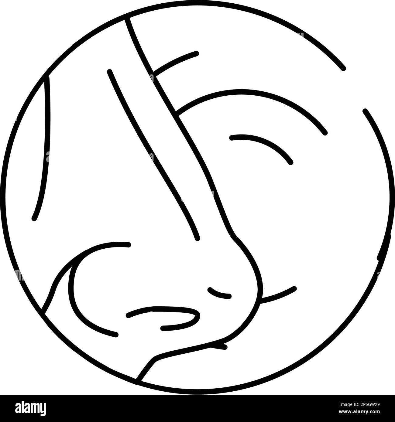 sense smell line icon vector illustration Stock Vector Image & Art - Alamy