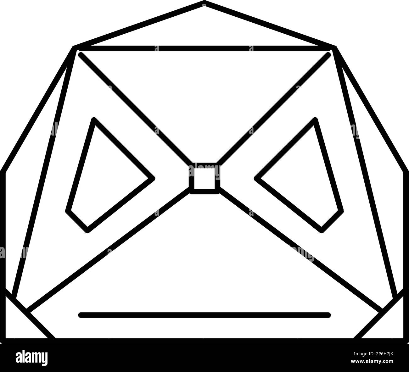 recreation tent vacation line icon vector illustration Stock Vector ...