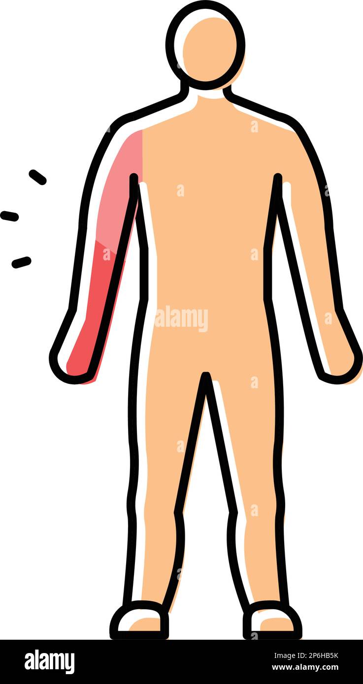 arm pain body ache color icon vector illustration Stock Vector Image