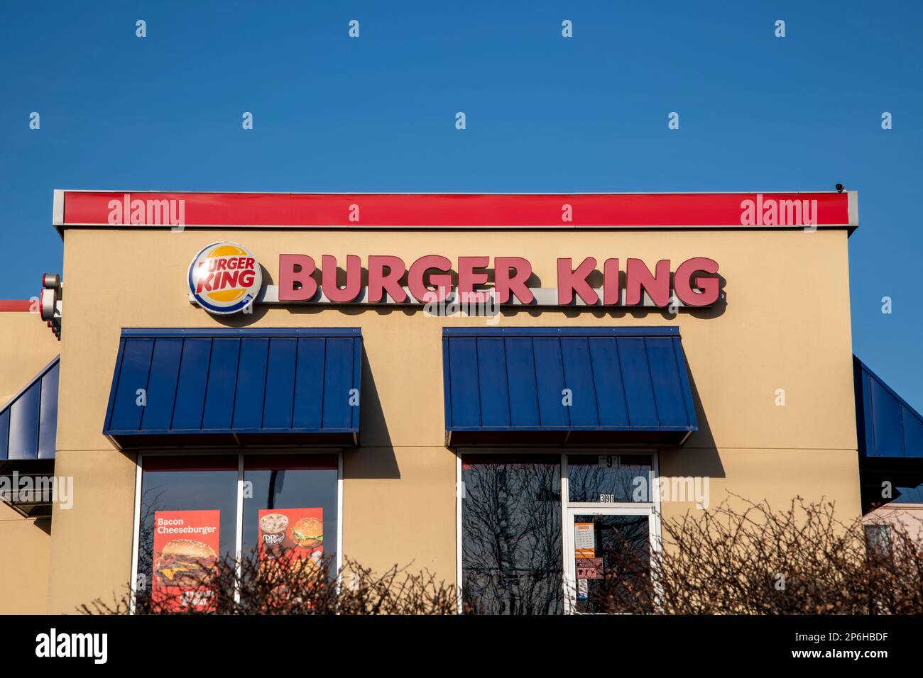Lansing, Kansas. Exterior of Burger King fast food restaurant Stock