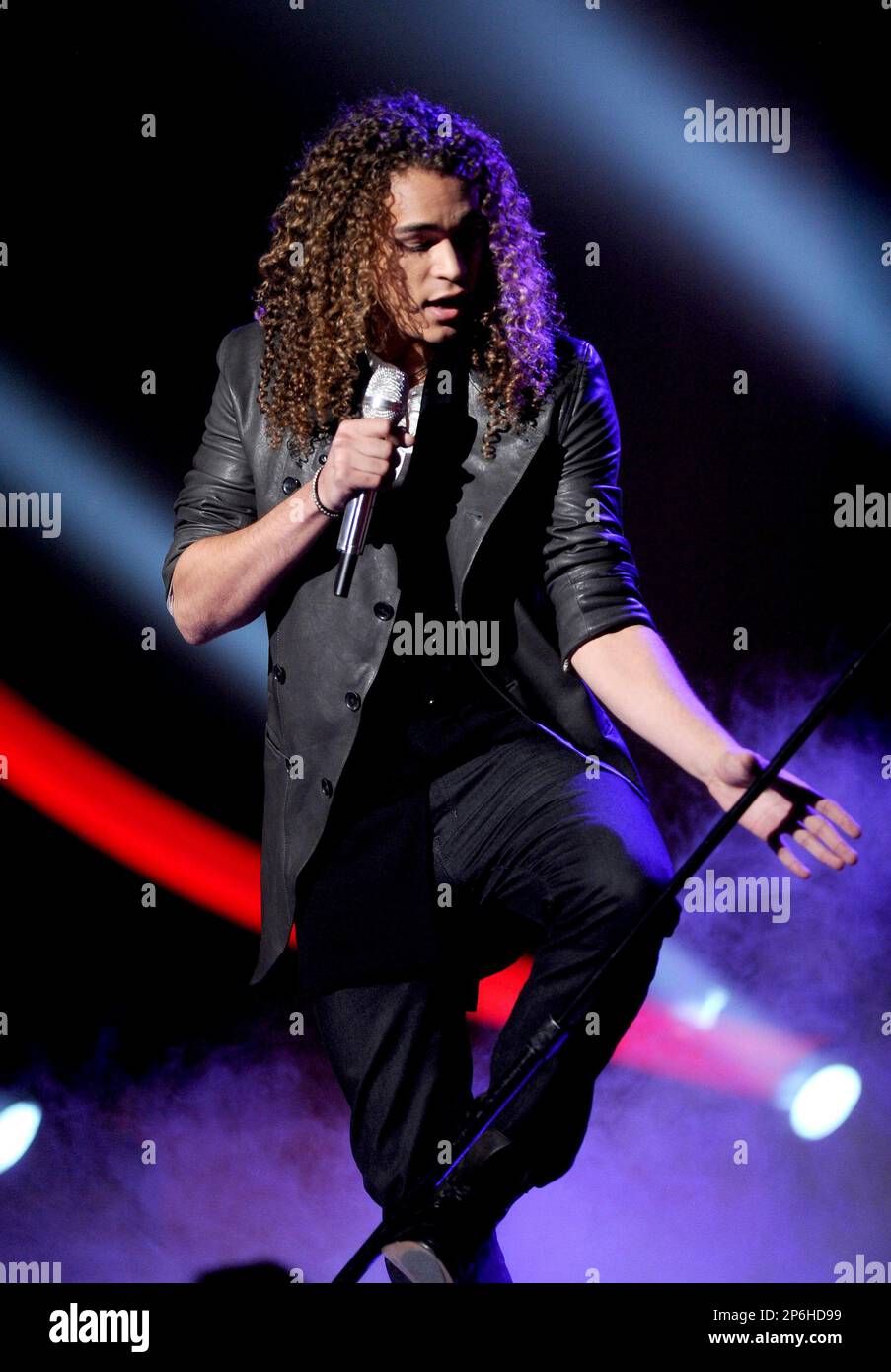 HOLLYWOOD, CA - MARCH 28: Contestant DeAndre Brackensick performs ...